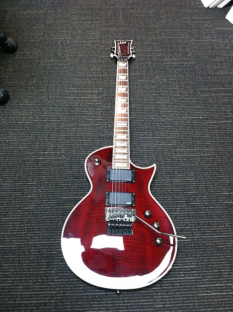 ESP LTD EC-401FR Singlecut Guitar Transparent Red | Reverb