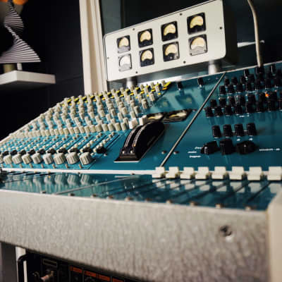 Helios Vintage 12 Channel mixing console ex The Who Ramport Studios 1971 Aqua Blue Green image 14
