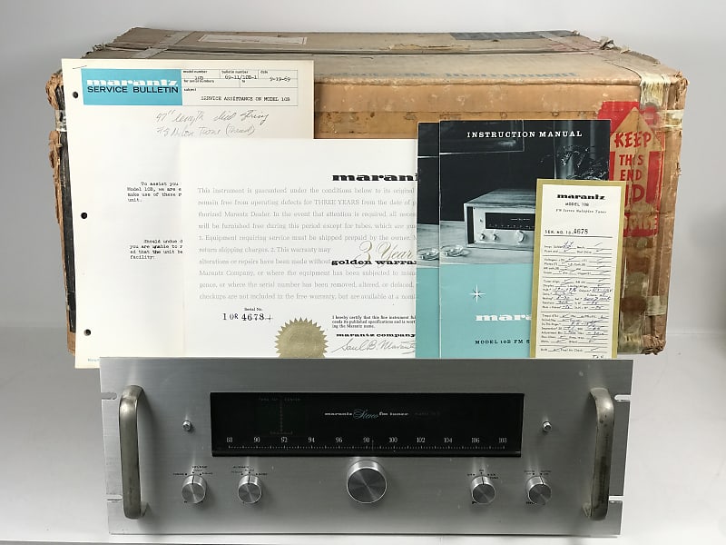 Marantz 10B FM Stereo Tuner w/ Box & Paperwork image 1