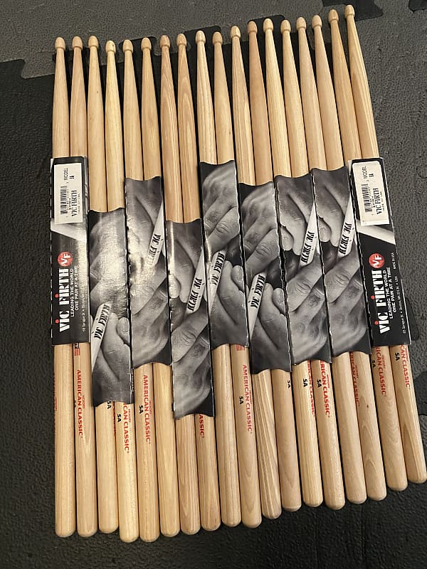 Vic Firth American Sound 5A Hickory Wood Tip Drum Sticks Reverb