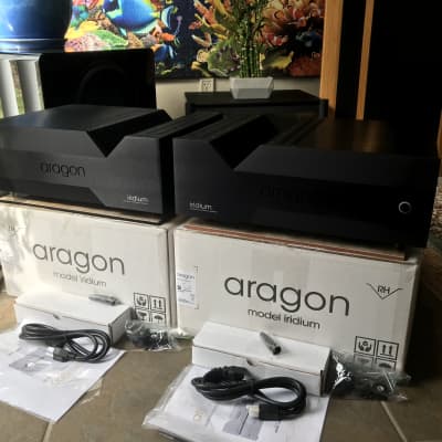 Aragon Iridium Mono-Block Reference Amplifiers 1 Pair In Black New Open-Box! 2022 image 4