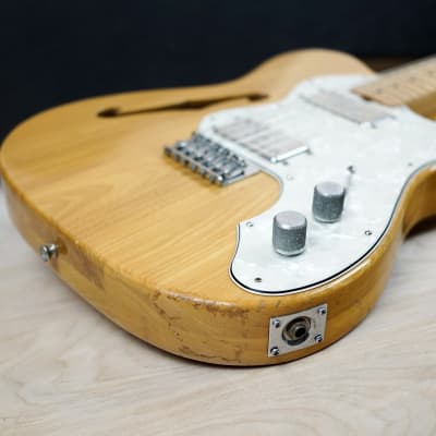 Greco TE450 MIJ 1970's Natural Thinline Telecaster Style Electric Guitar Vintage Made in Japan w/ Hard Case image 9