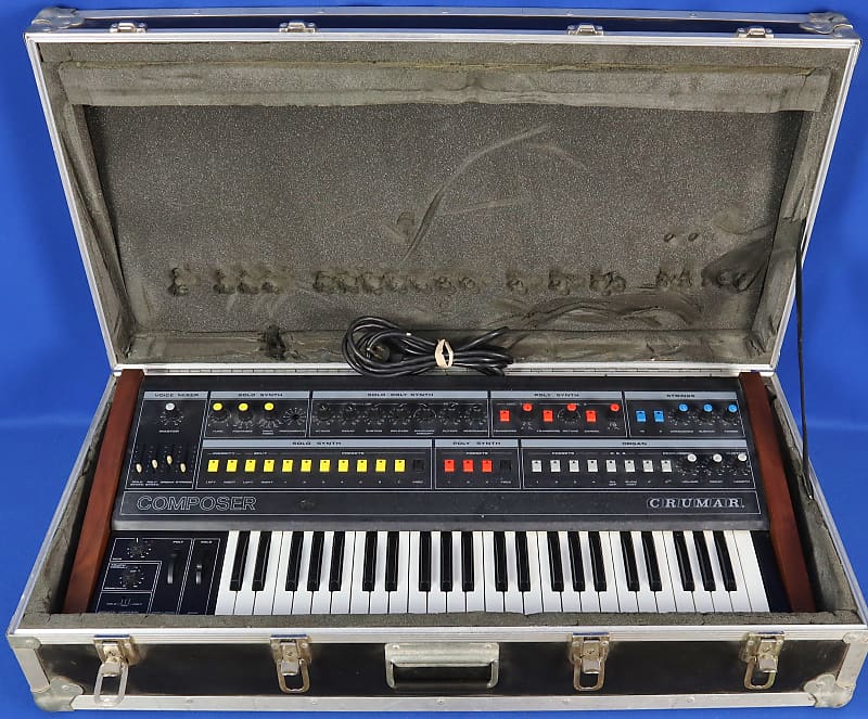Vintage Crumar Composer CPS 49-Key Analog Synthesizer Synth Keyboard w/ Case image 1