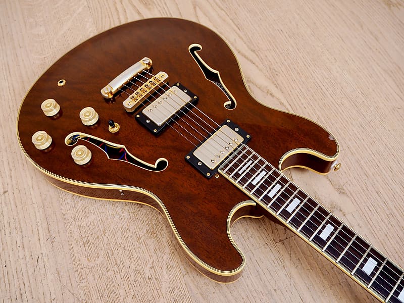 1993 Aria Pro II Titan Artist TA-03 Hollowbody Electric Guitar Walnut