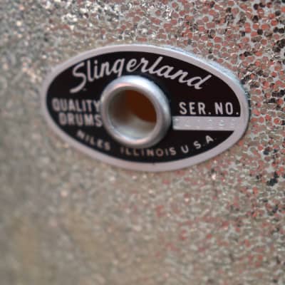 Slingerland  Stage Band 3pc Drum Set Kit Silver Sparkle Vintage 1970's 20/13/14" image 8