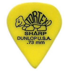 Dunlop 412p Tortex Sharp Yellow .73 image 1