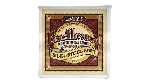 Ernie Ball 2045 Earthwood 80/20 Bronze Silk and Steel Soft Acoustic Guitar Strings (11-52) image 1