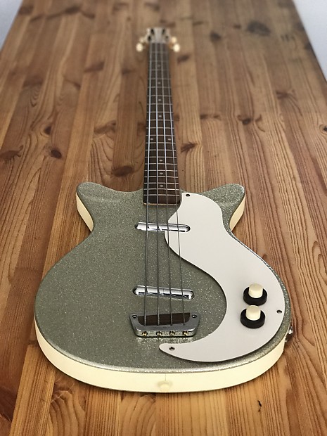 Danelectro 59DC Long Scale Bass 90's Silver Sparkle | Reverb