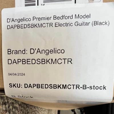 D'Angelico Premier Bedford Model DAPBEDSBKMCTR Electric Guitar (Black) image 12