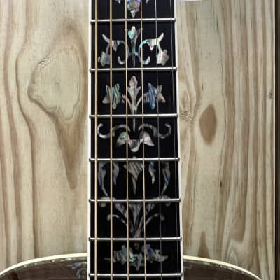 DREADNOUGHT FORTY FIVE D model acoustic guitar 2024 - Natural inlays galore FREE WRANGLER DENIM STRAP image 6