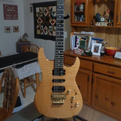 Fernandes FR-155S Sustainer Guitar 1997 - Natural Flame Maple | Reverb