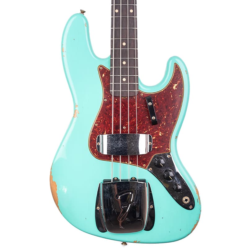 Fender Custom Shop relic – 1964 Jazz bass – Sea Foam Green – 9.5lbs – serial R133274 image 1