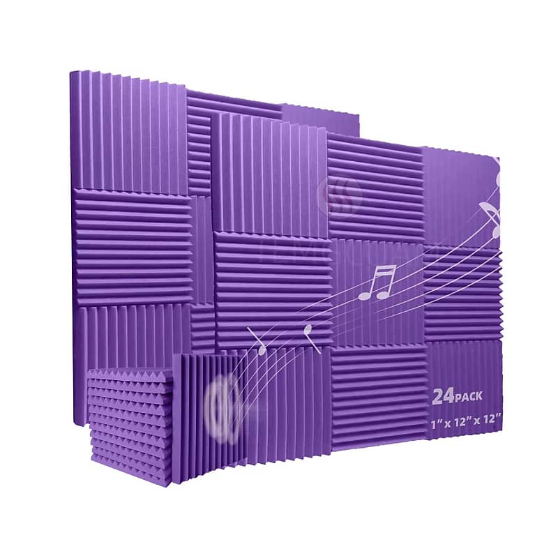 24 Pack Sound Proof Foam Panels Acoustic Panels Reverb