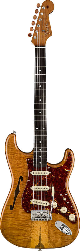 Fender : Artisan Spalted Maple Stratocaster Thinline EB AGN Bild 1