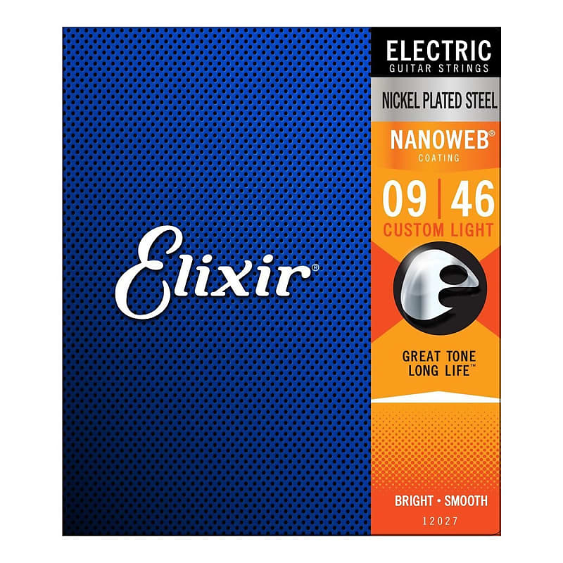 Elixir Strings Electric Guitar Strings w NANOWEB Coating, Light (.009-.046) 12027 image 1