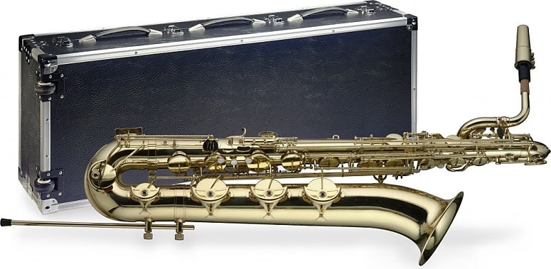 Levante LV-BS4105 Professional Eb Baritone Saxophone Clear Lacquer + Flight Case image 1