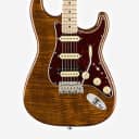 Fender Rarities Series Flame Maple Top Stratocaster Electric Guitar, Natural Finish, Maple Fretboard w/ Fender Deluxe Hardshell Case (d)