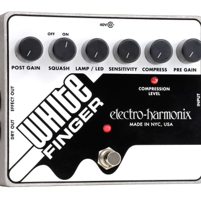 Electro-Harmonix WHITE FINGER Analog Optical Compressor, 40DC-100 PSU included for sale