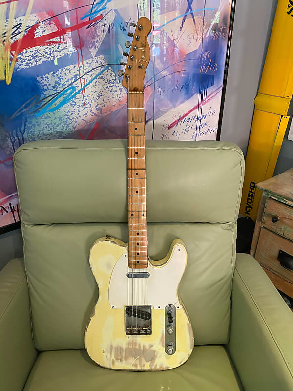 fender telecaster 1957 blond that had overpaint removed image 1