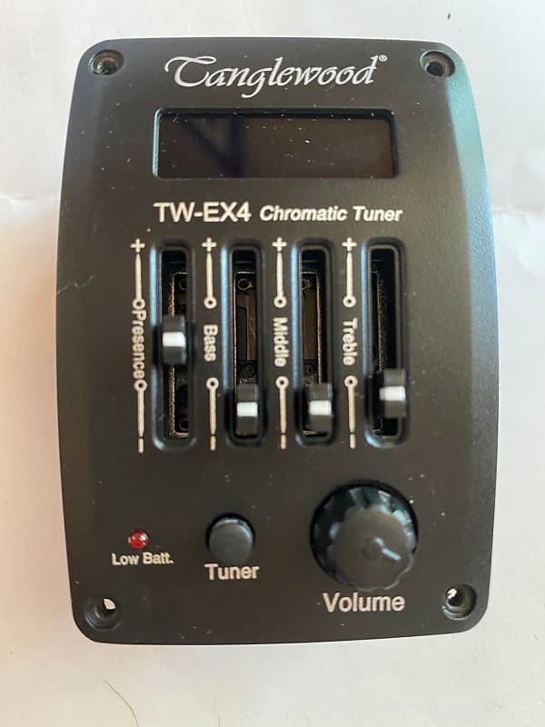 Tanglewood  replacement part TW-EX4 Black preamp  4-band EQ  w/ tuner image 1