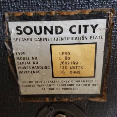 Sound City Lead L80 4x10 Cabinet image 3
