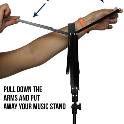 BUNDLE Music Stand for Sheet Music and Tripos Guitar/Violin Stand black image 15