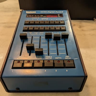 Lexicon 224X Digital Reverberator with LARC 1980s - Black with Blue Remote image 7