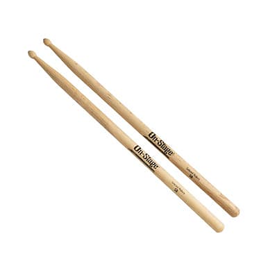 On-Stage 5B Hickory Drum Sticks - Wood Tip image 1