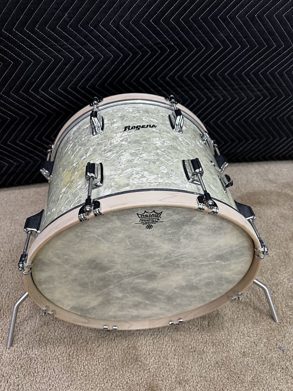 60s Rogers 16” Jazz Bass Drum Powertone nondrill tenor Reverb