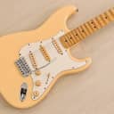 1991 Fender Yngwie Malmsteen Stratocaster ST72-86DSC Yellow White, Japan MIJ w/ USA Dimarzio DP117
