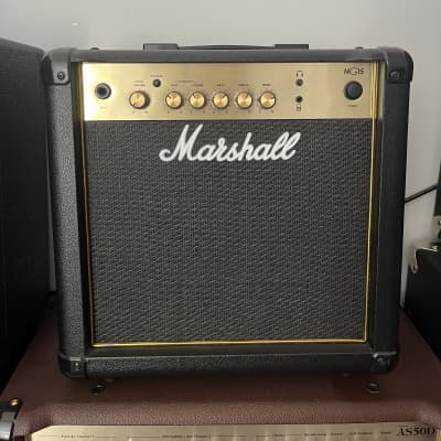 Marshall MG Carbon Fiber MG15CF 2-Channel 15-Watt 1x8" Solid State Guitar Combo 2011 - 2018 - Black Carbon Fiber image 1