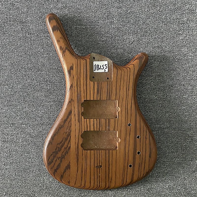 Sapele with Zebra Wood 4 String Bass Guitar Body Reverb