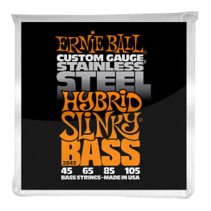 Ernie Ball 2843 Hybrid Slinky Stainless Steel Electric Bass Strings (45 - 105)