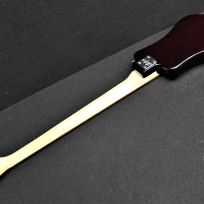 Hofner Shorty Solid Body TRAVEL Electric Bass Guitar HCT-SHB-RB Root Beer with Gig Bag 30" scale image 9