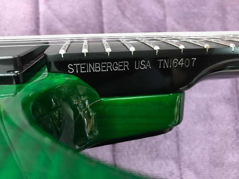 Rare Emerald Flametop USA Steinberger GM7TA TransTrem Guitar