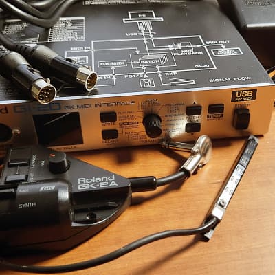 Roland GI-20 Guitar MIDI Interface with GK-2A Pickup & Cable :: Tested & Working