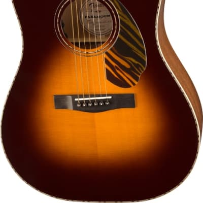 Fender PD-220E Dreadnought Acoustic Guitar. Ovangkol Fingerboard, 3-Color Vintage Sunburst image 5