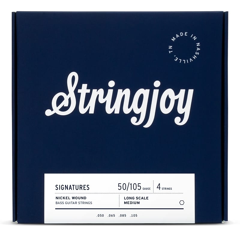 Stringjoy Signatures Medium Gauge (50-105) 4 String Nickel Wound Bass Guitar Strings image 1