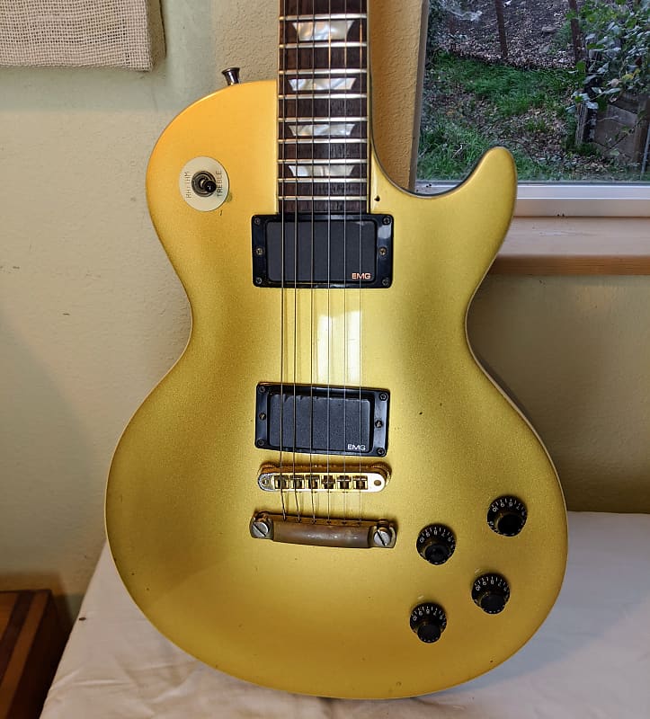 Navigator Single Cut Gold Top with EMG Active Pickups | Reverb