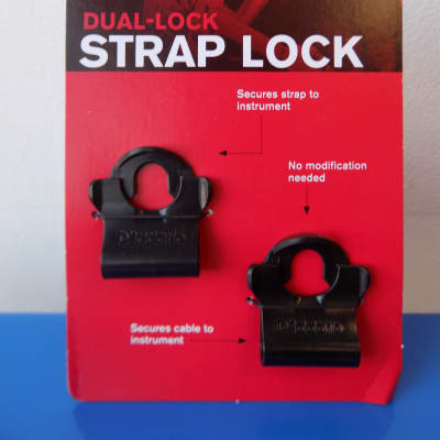 D'ADDARIO Pad Lock Strap Black Sangle de guitare