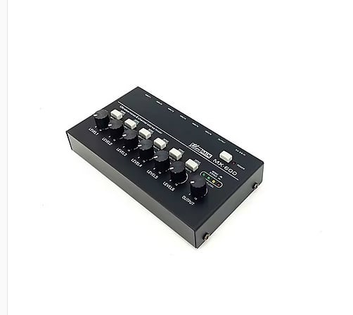 Micromix Mx600 Ultra Low-Noise 6 Stereo Channel Inputs Mixer