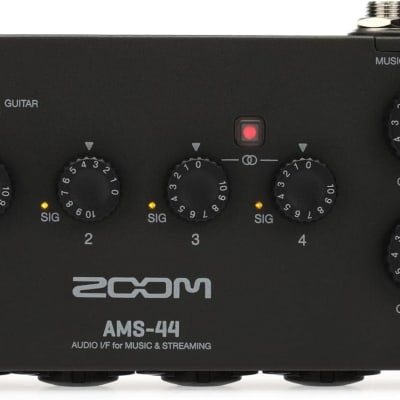 Zoom AMS-44 USB Audio Interface, 4 Inputs, 4 Outputs, Loopback, Direct Monitoring, Bus-Powered, for Recording and Streaming on PC, Mac, iOS, and Android image 1