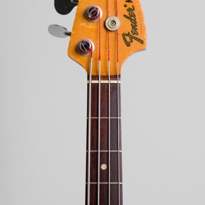 Fender  Mustang Bass Solid Body Electric Bass Guitar (1966), ser. #181321, black tolex hard shell case. image 5