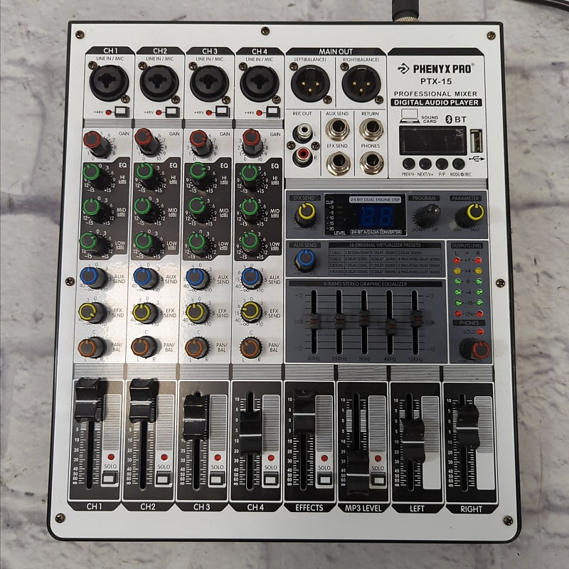 Phenyx Pro PTX-15 4 Channel Mixer | Reverb