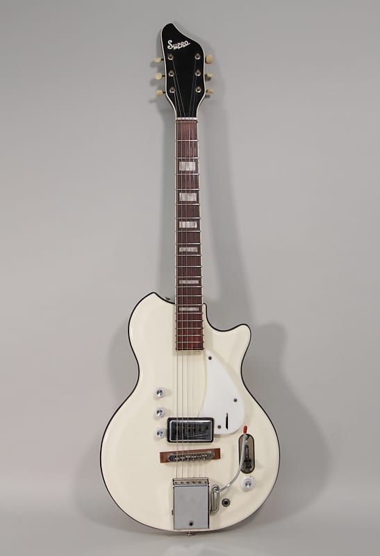 1965 Supro Holiday Res-O-Glass White Finish Vintage Electric Guitar image 1