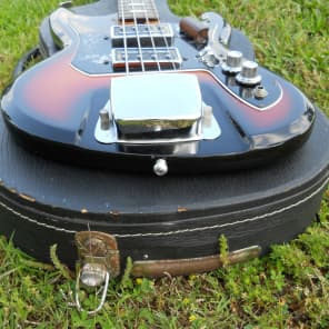 Vintage 60s Domino Teisco EB-120 Bass Guitar, Japan, 2 Pickup, Plays EXC, OHSC!! Free USA Shipping! image 10