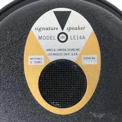 (1) Vintage JBL LE14A 16 Ohms Speaker Woofer Driver image 4