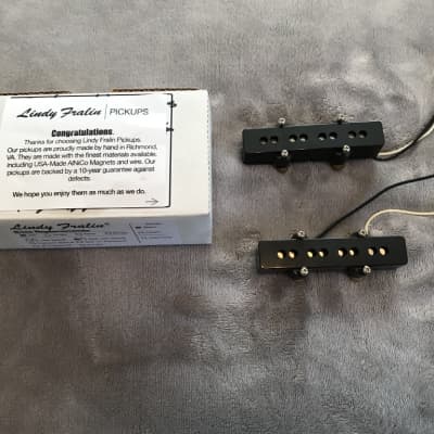 Lindy Fralin Jazz bass pickup set with 920 D pre wired control plate 2016 Black image 4