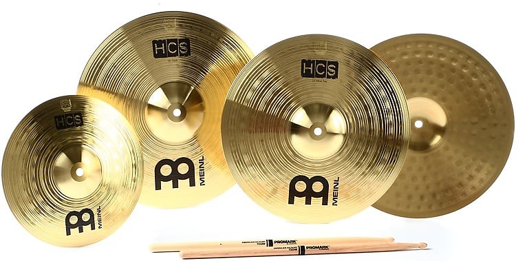 Meinl Cymbals HCS Three for Free Set - 13/14-inch - with Free 10-inch Splash  Sticks  and 3 E-lessons image 1