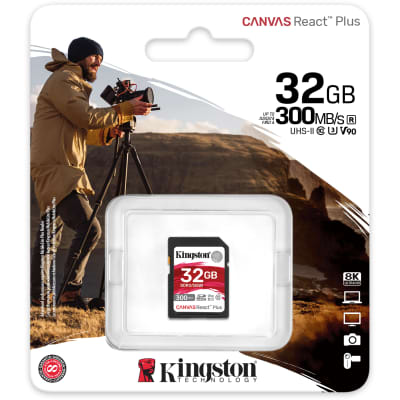 Kingston 32 GB Canvas React Plus UHS-II U3 V90 SDHC Full HD/4K/8K image 4